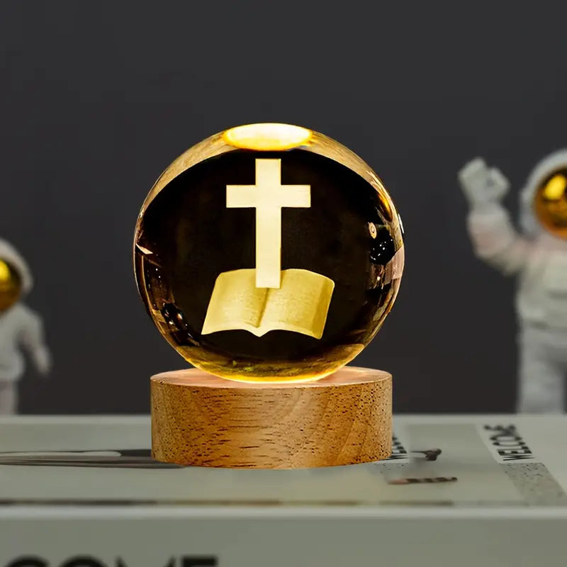 Chamas da Devoção - Luminaria Esfera de Cristal Sagrada 3D - Image 3